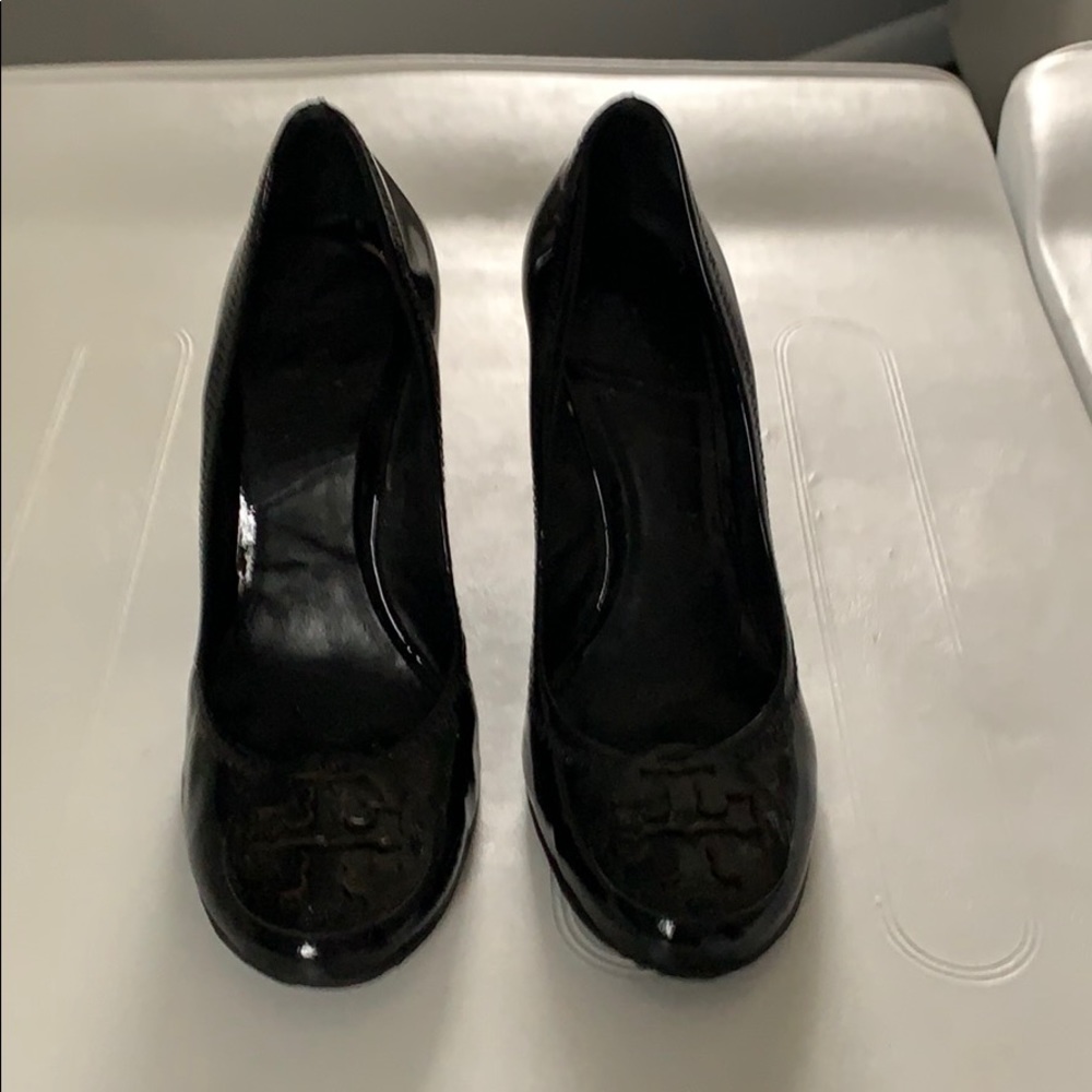 Tory Burch logo wedges.  GUC